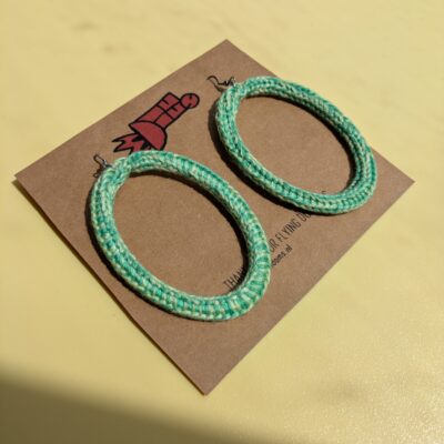 Large Oval I-Cord Earrings