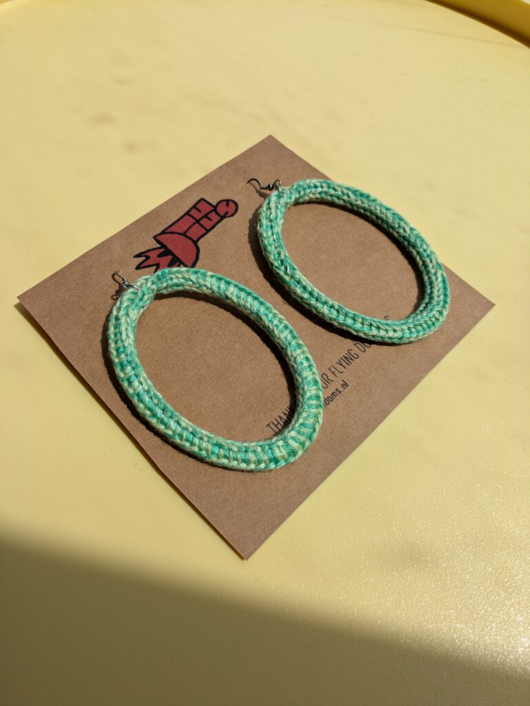 Large Oval I-Cord Earrings